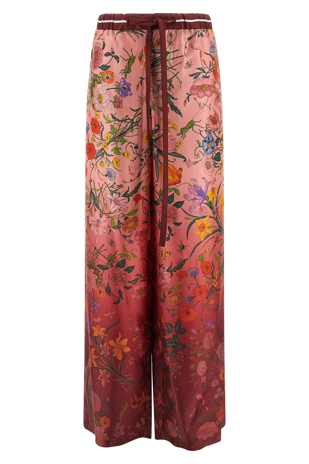 GUCCI 'Flora' print pants For Women 100% silk