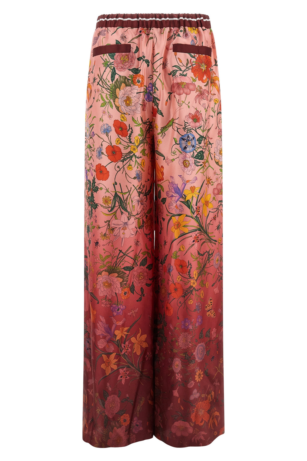 GUCCI 'Flora' print pants For Women 100% silk