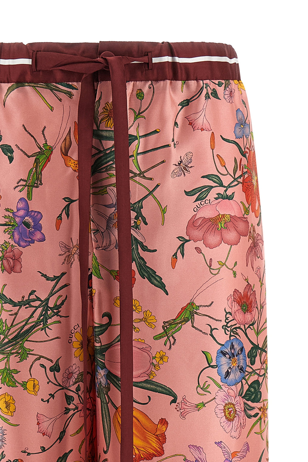 GUCCI 'Flora' print pants For Women 100% silk
