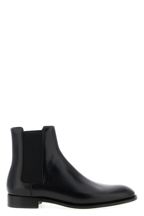 SAINT LAURENT 'Adrien' ankle boots For Men 100% calfskin leather (Bos Taurus)
