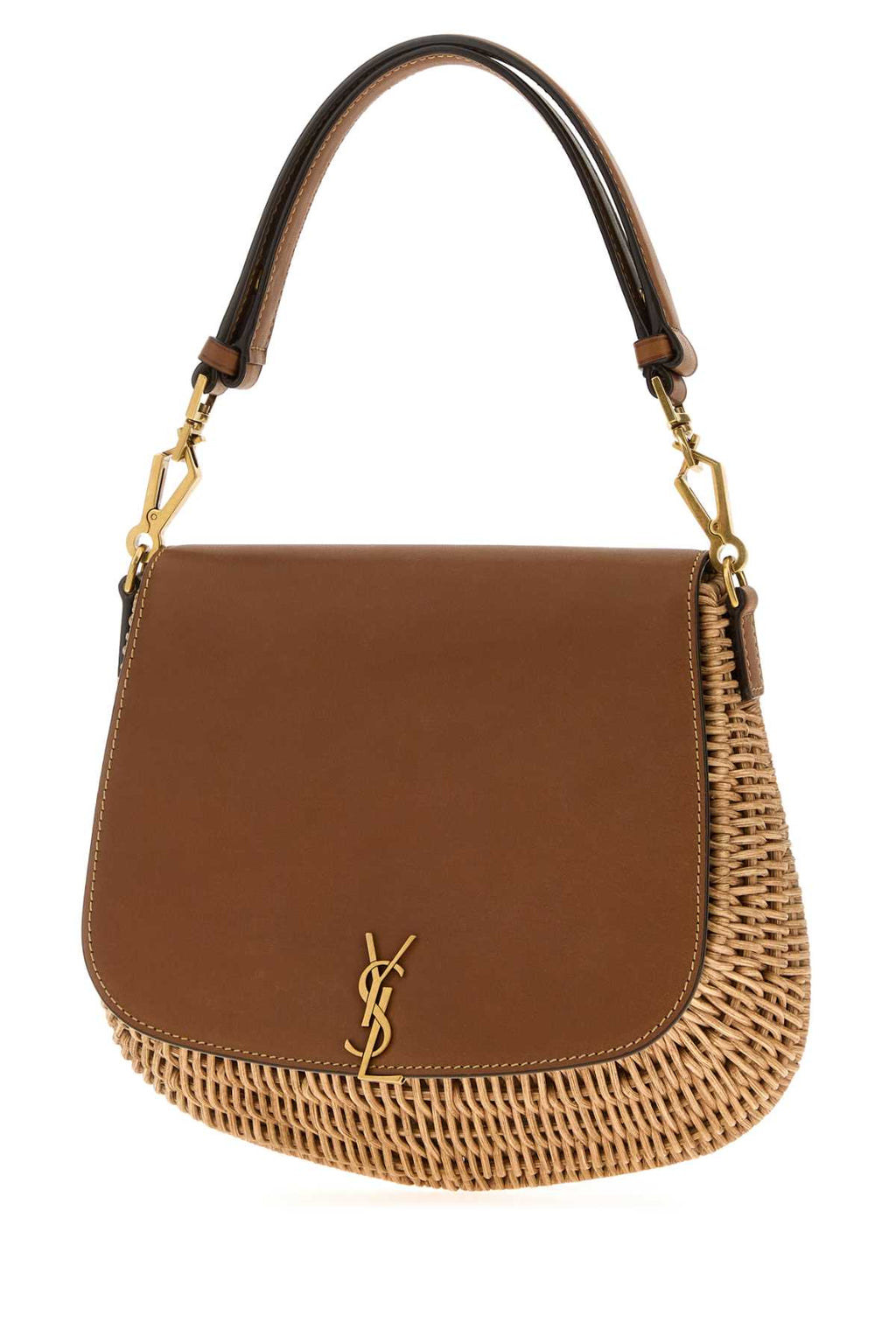 SAINT LAURENT YSL PW NOLA MBAG For Women Exterior: 100% Wicker 100% Calf Lining: 100% Fabric Finishing: Antiqued golden metal