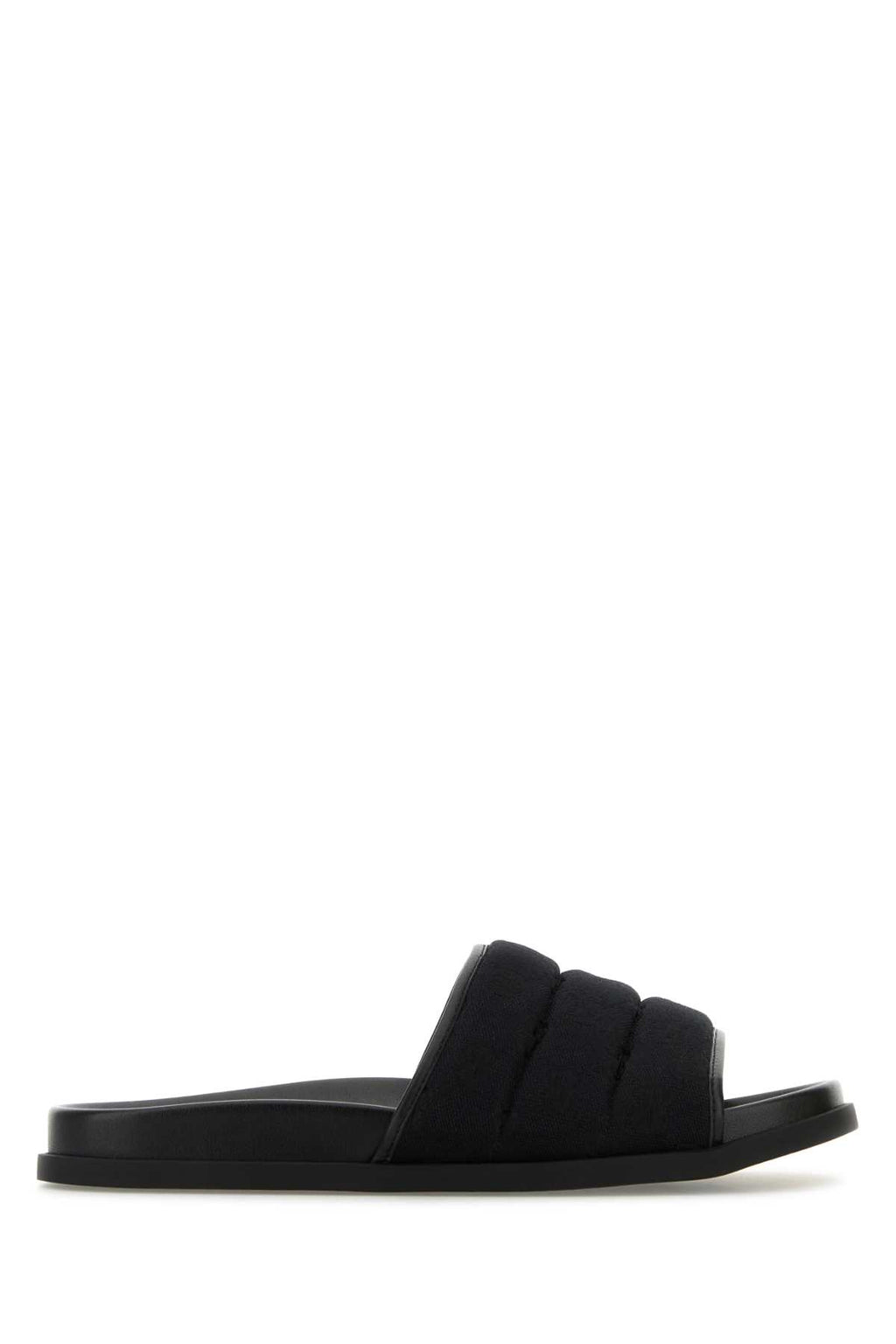 GUCCI M RHEIN SLIDE GG CANVAS RS For Men Exterior: 100% Fabric Interior: 100% Leather Sole: Rubber