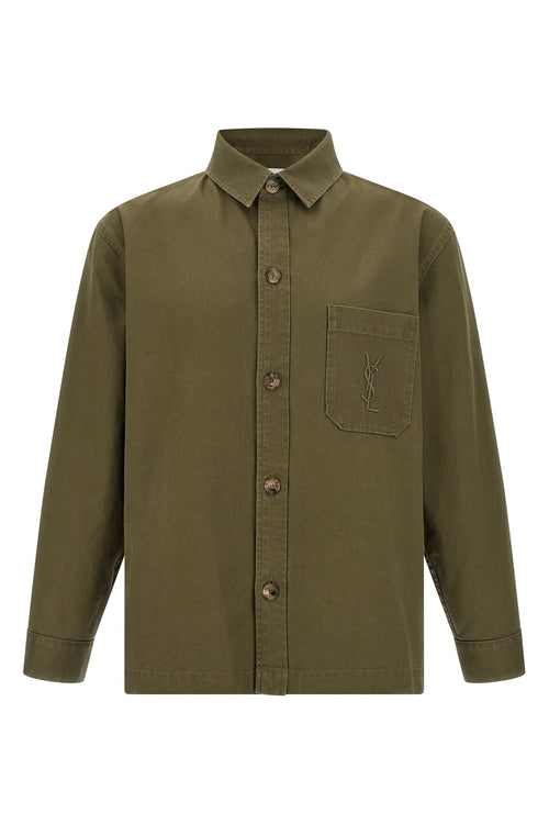 SAINT LAURENT 'Cassandre' overshirt For Men 80% cotton, 20% linen