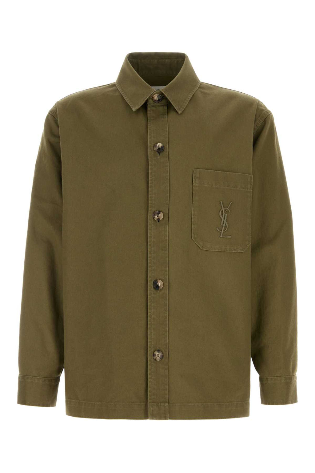 SAINT LAURENT SOLFERINO OVERSHIRT For Men Exterior: 80% Cotton 20% Linen