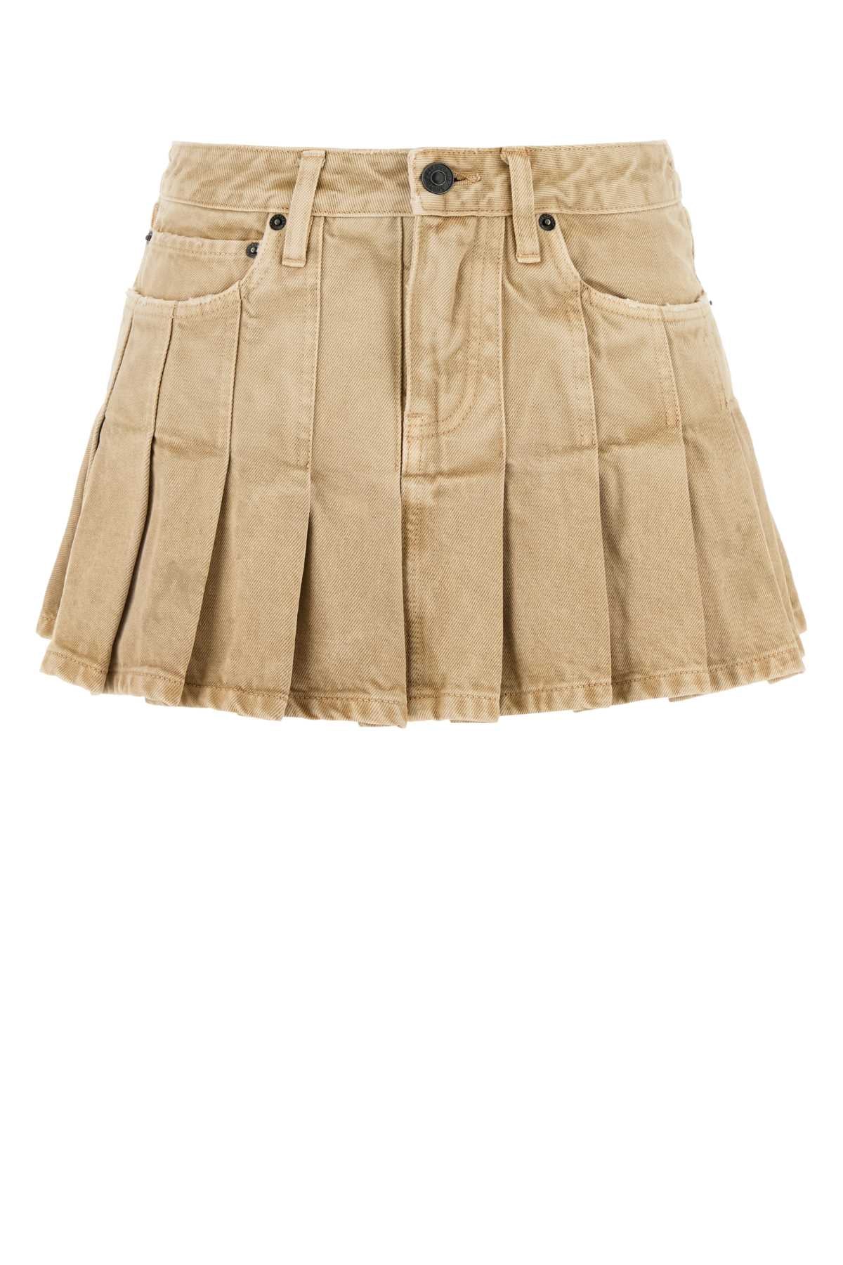 BALENCIAGA Pleated Mini Skirt For Women Exterior: 100% Cotton