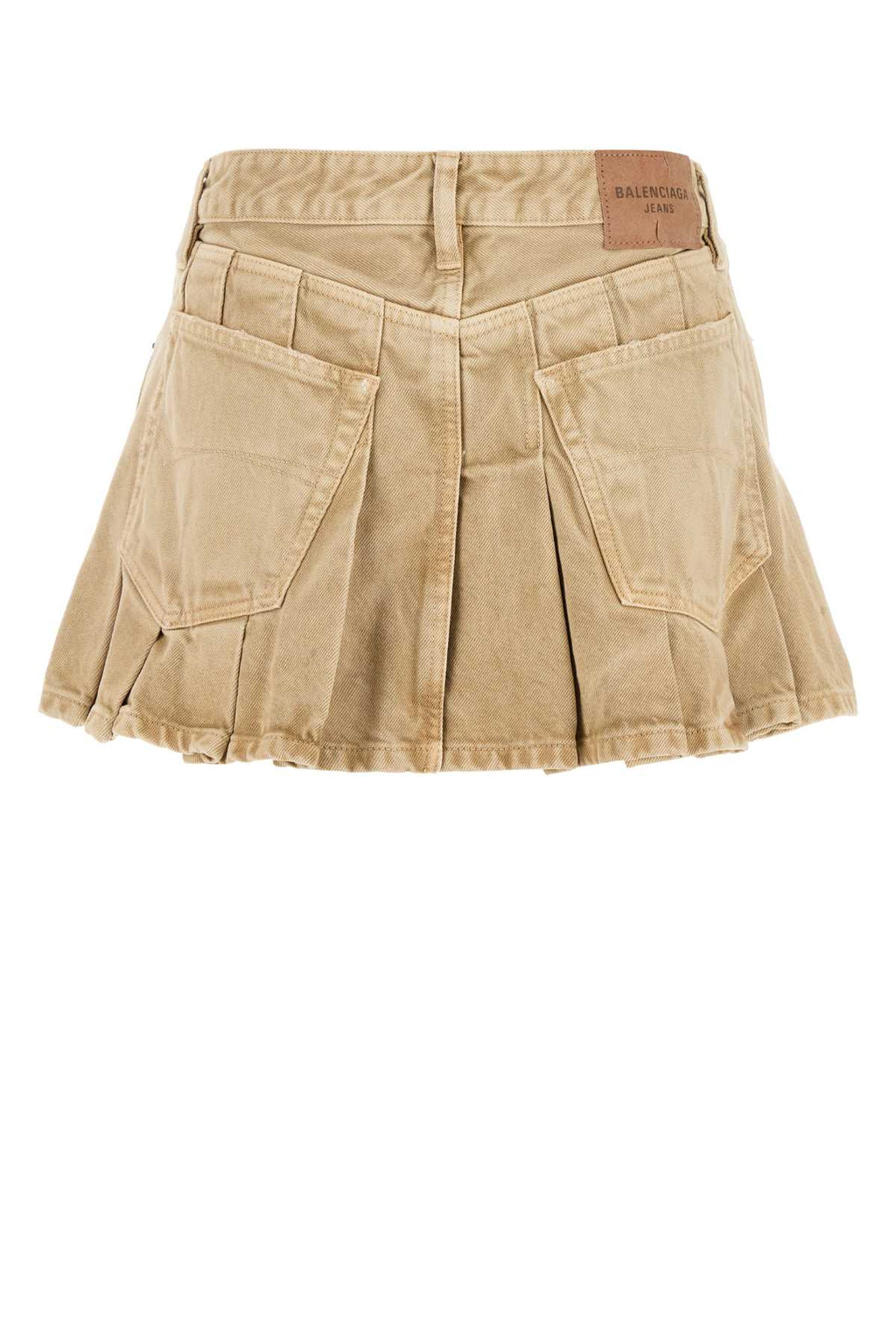 BALENCIAGA Pleated Mini Skirt For Women Exterior: 100% Cotton