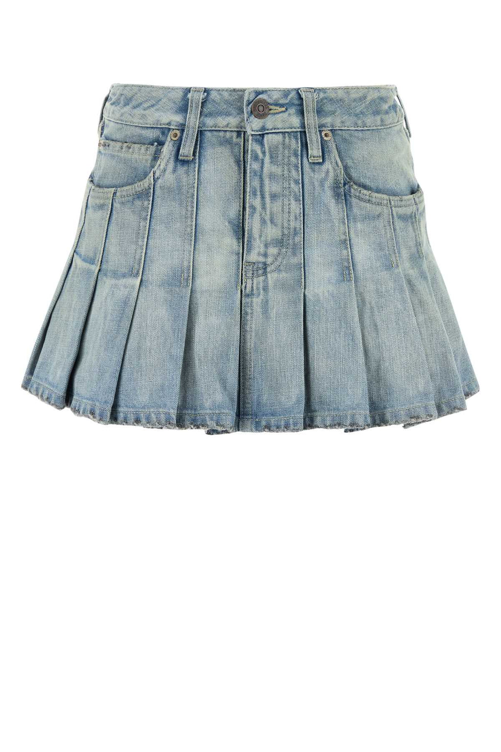 BALENCIAGA Pleated Mini Skirt For Women Exterior: 100% Cotton