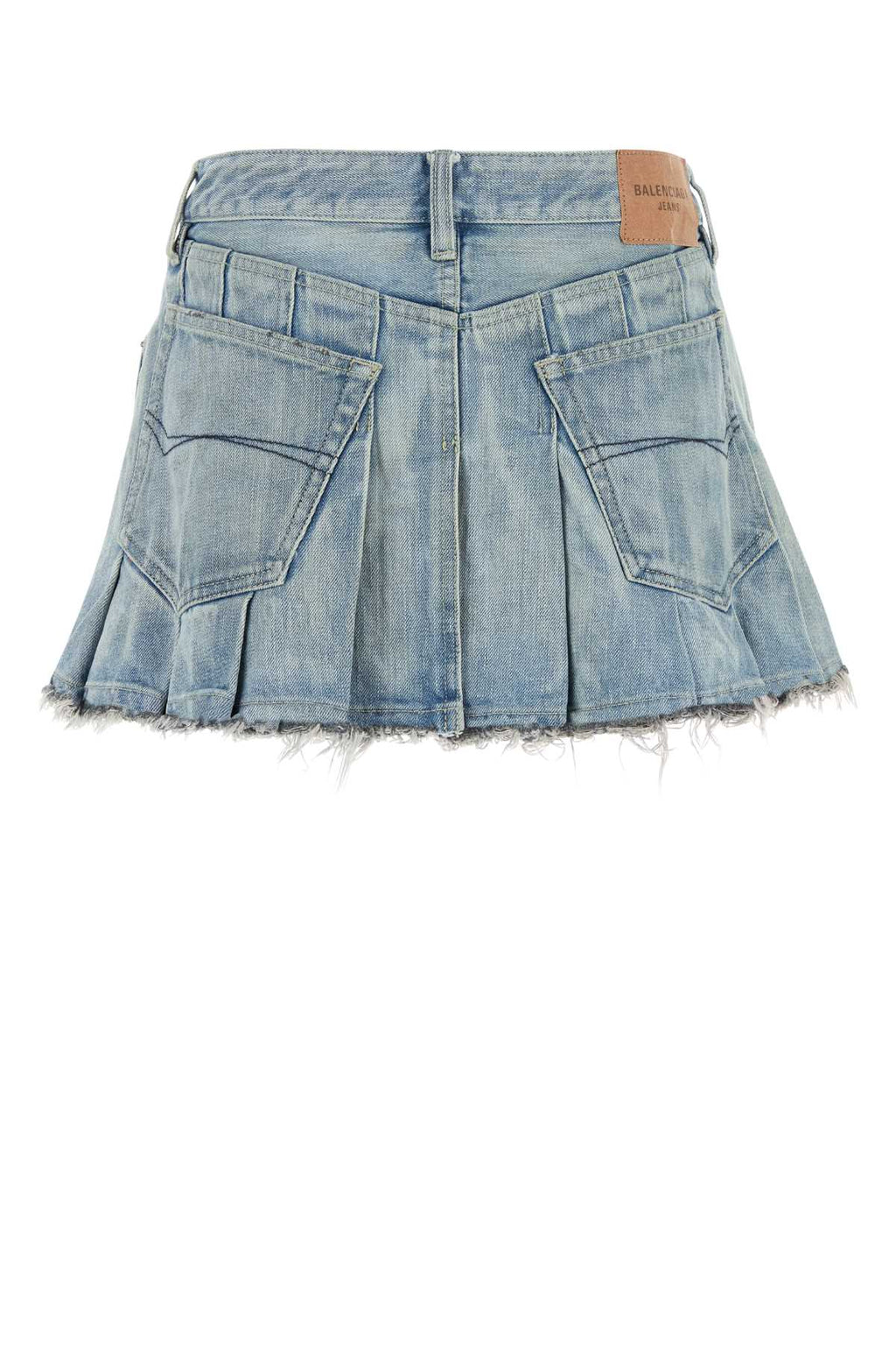 BALENCIAGA Pleated Mini Skirt For Women Exterior: 100% Cotton