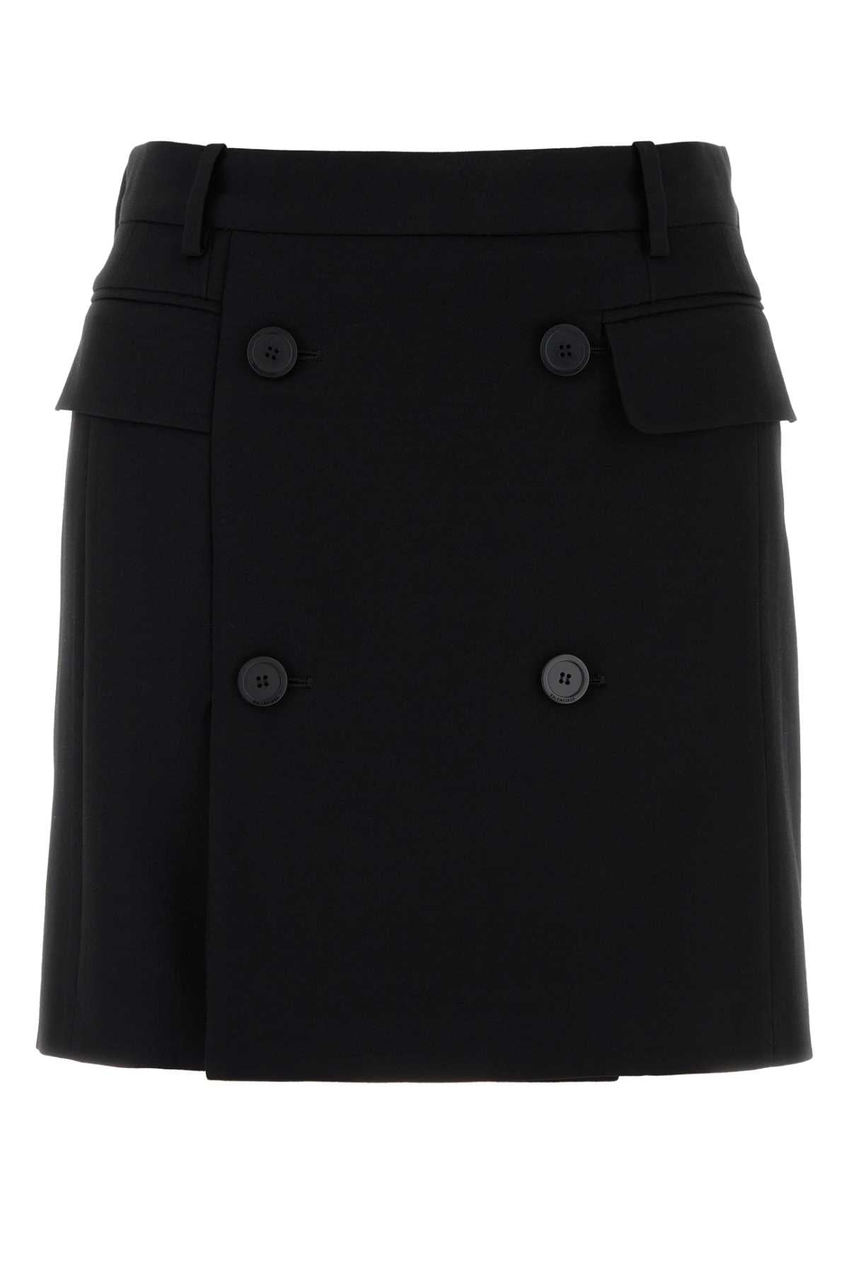 BALENCIAGA Tailored Mini Skirt For Women Exterior: 54% Viscose 46% Wool Lining: 100% Cupro