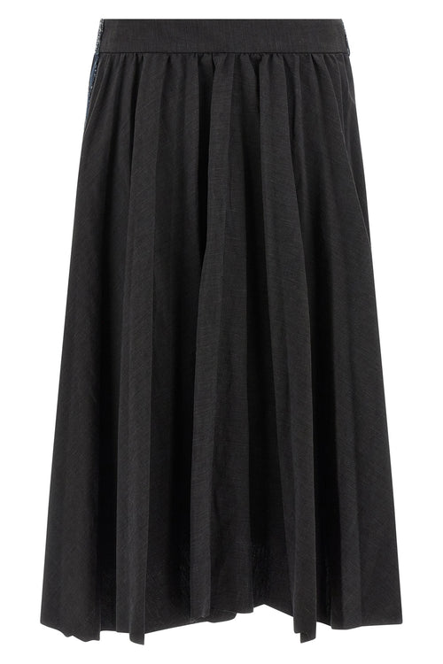 BALENCIAGA 'Hybrid Pleated' skirt For Women 58% linen, 42% cotton