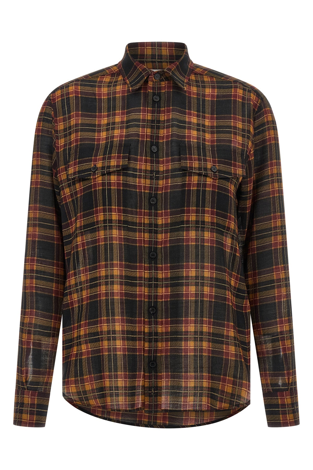 SAINT LAURENT 'Cassandre' lavallière shirt For Women 100% wool