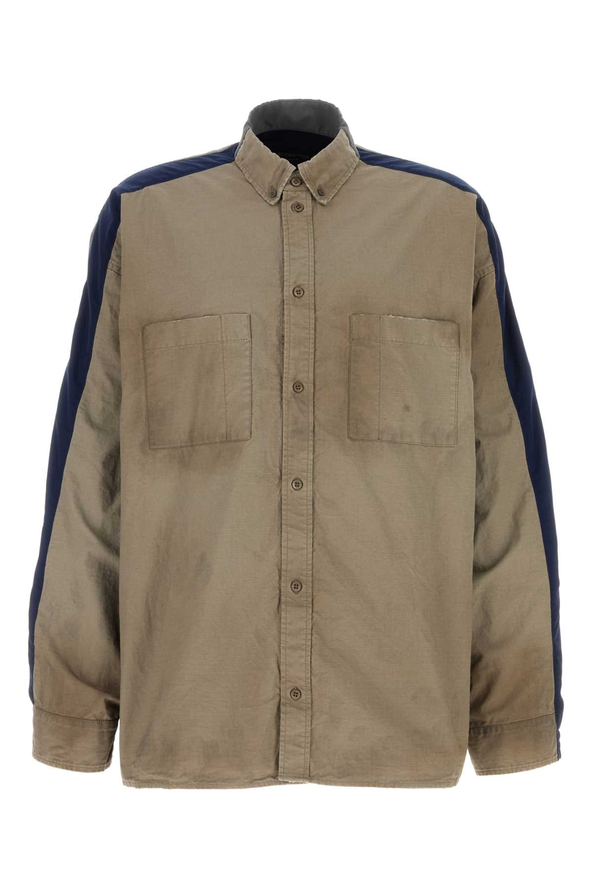BALENCIAGA Tracksuit Shirt For Men Exterior 1: 100% Cotton Exterior 2: 100% Polyester Lining: 100% Polyester