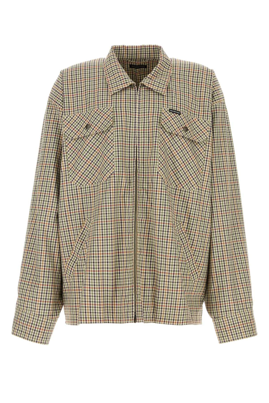 BALENCIAGA Zip-Up Shirt For Men Exterior: 100% Cotton