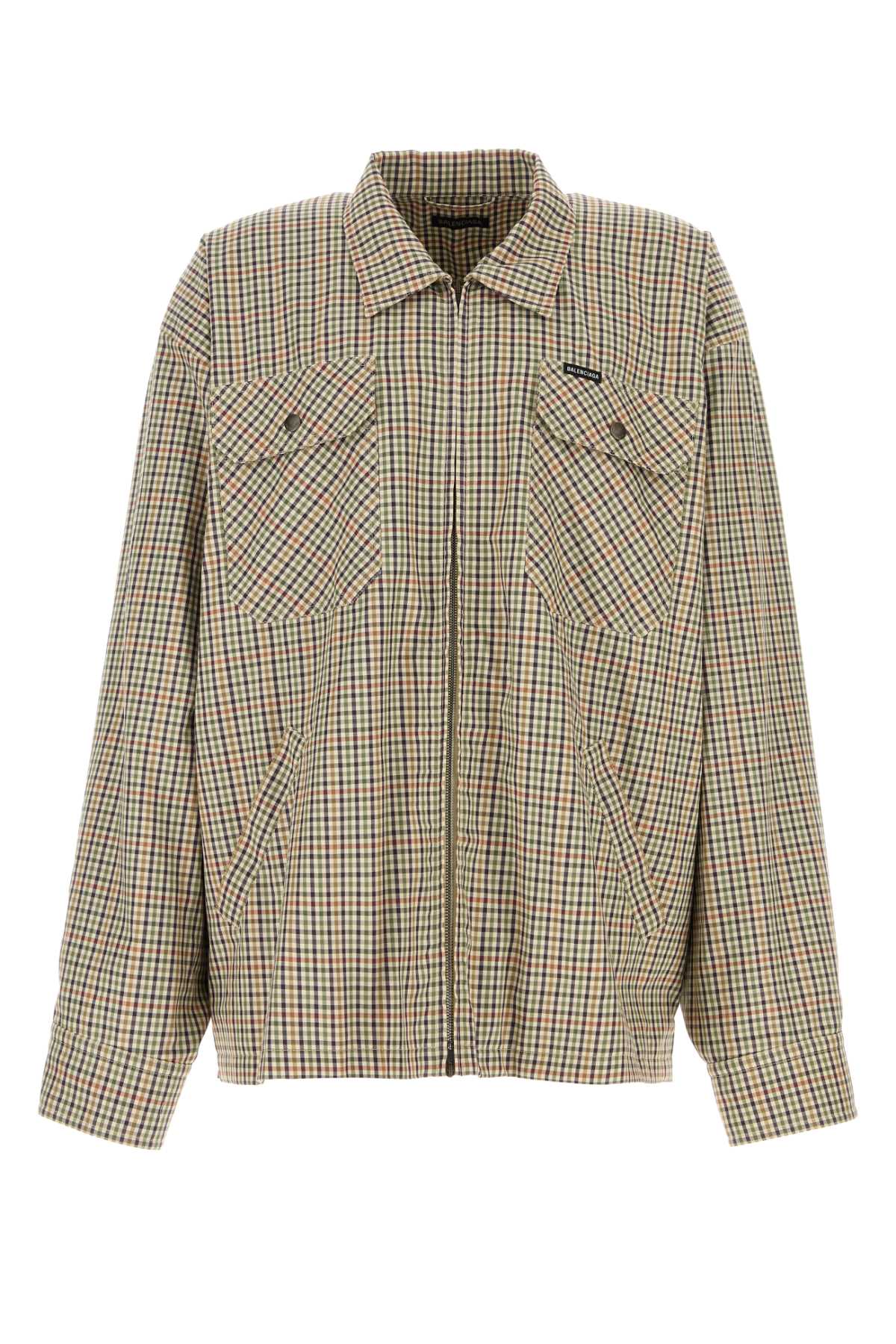 BALENCIAGA Zip-Up Shirt For Men Exterior: 100% Cotton
