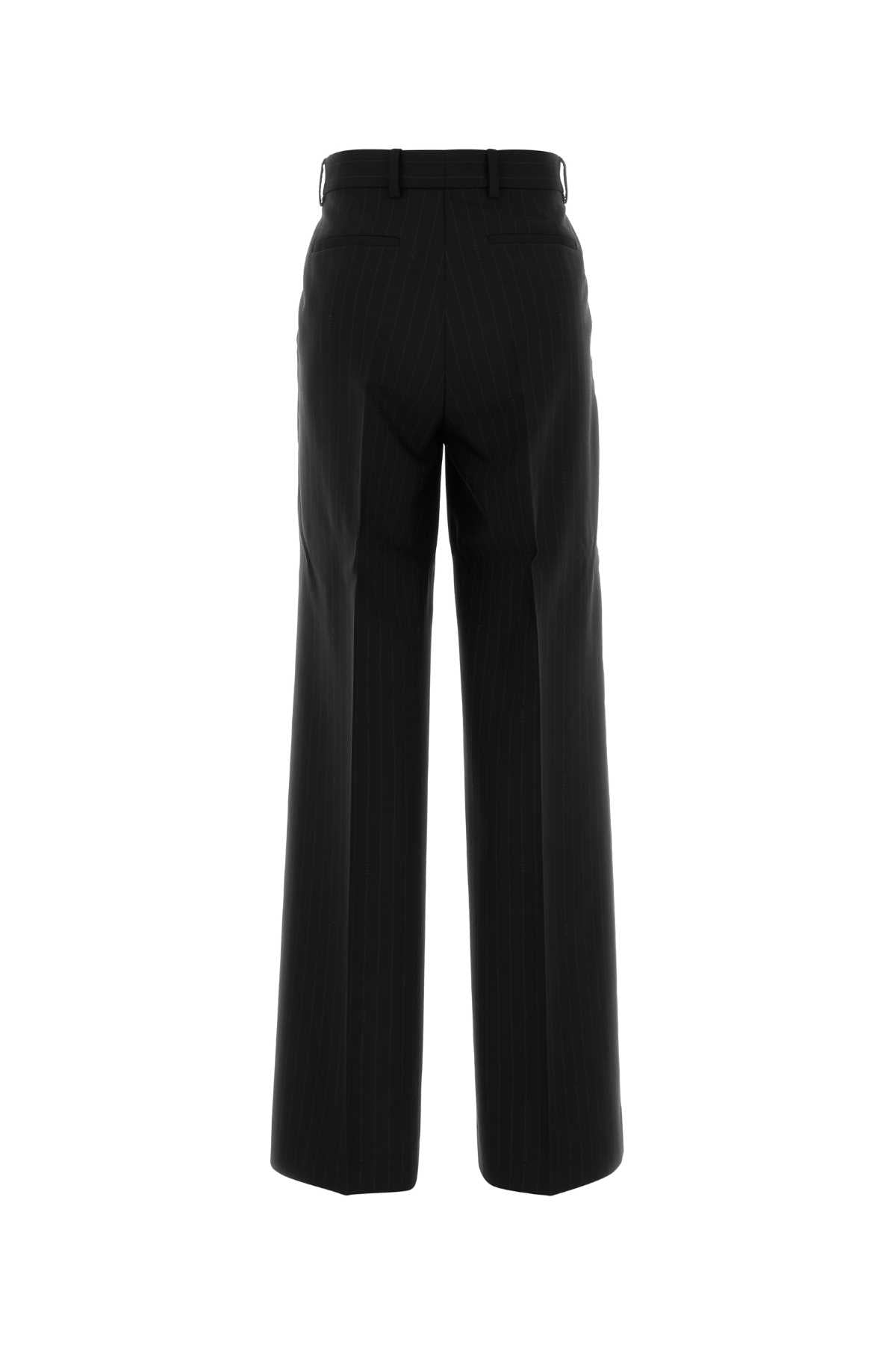 GUCCI PANT GUCCI STRIPE WOOL W/MOP For Women T 100% WOOLmother pearl