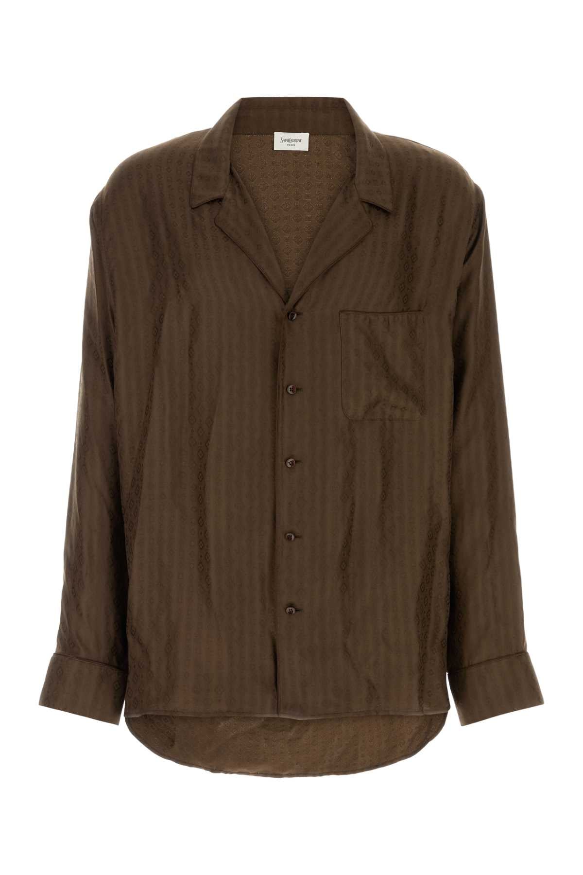 SAINT LAURENT CHEMISE PYJAMA COL R For Men Exterior: 100% Silk