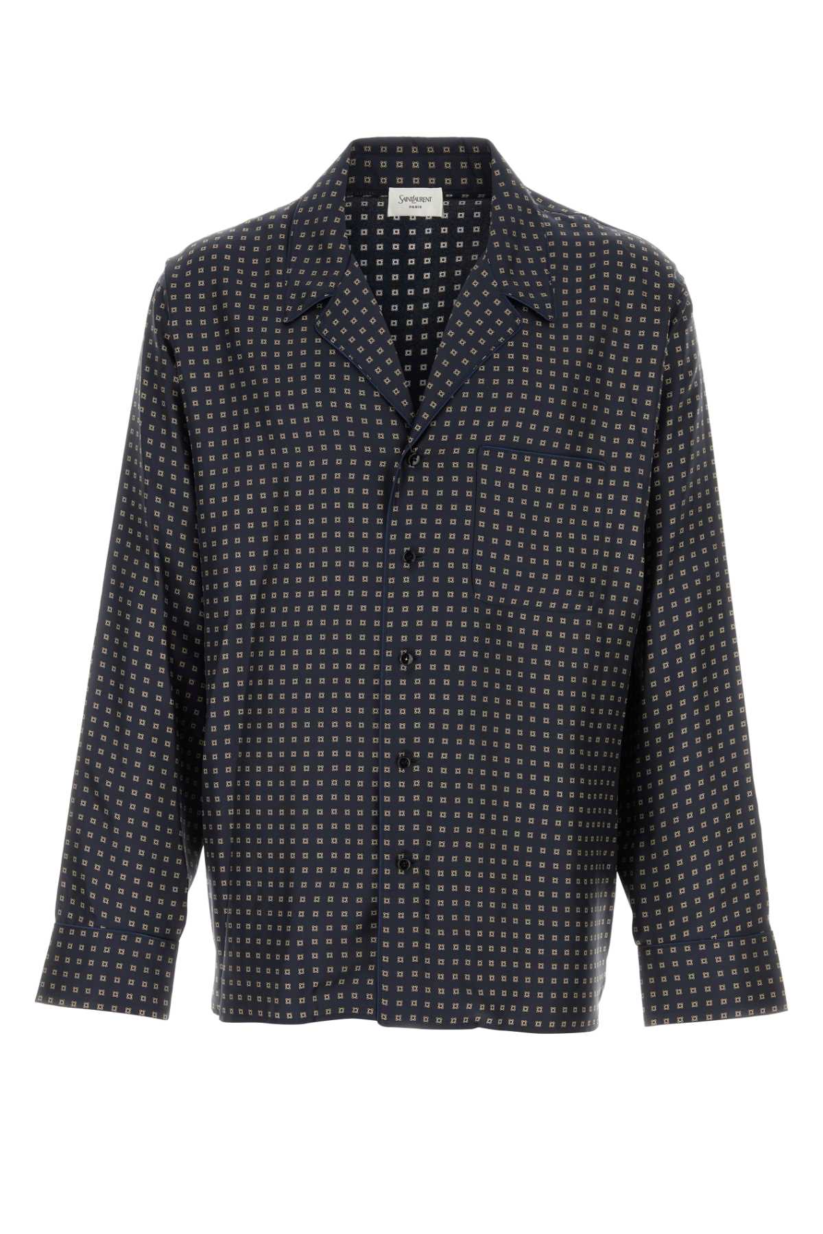SAINT LAURENT CHEMISE PYJAMA COL R For Men Exterior: 100% Silk