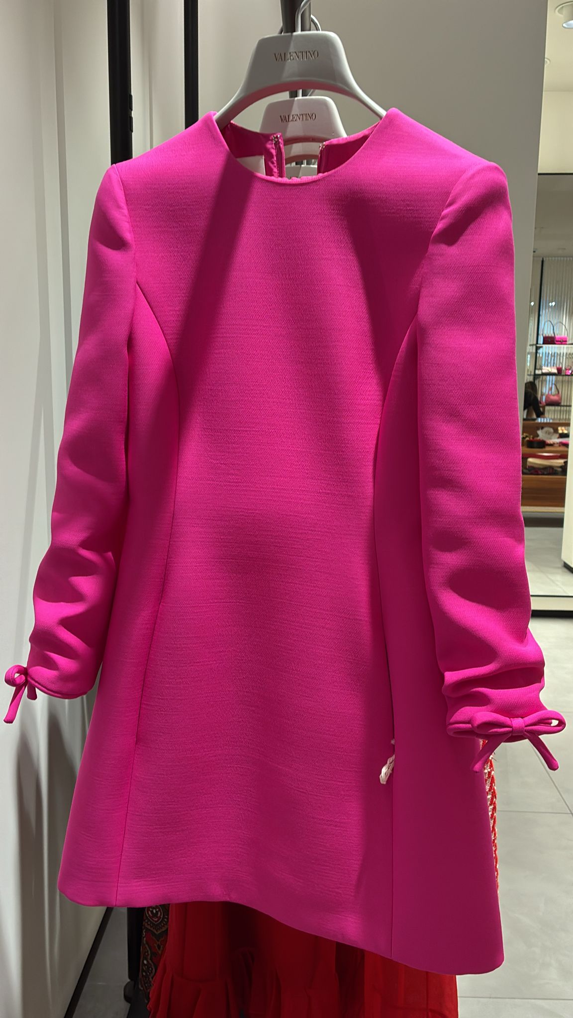 Crepe Couture Mini Dress with Bow Details