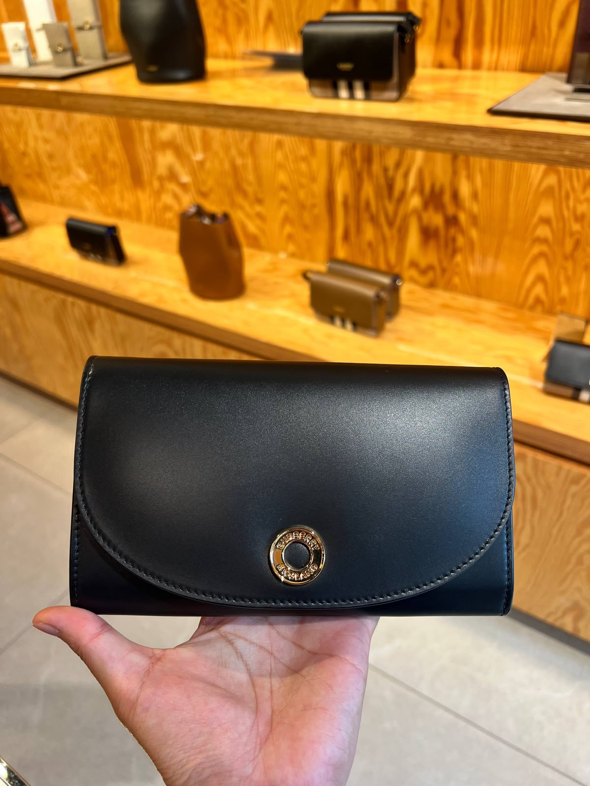 Leather Wallet with Logo Detail