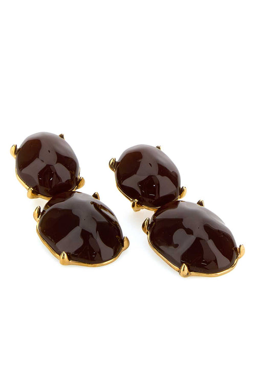 SAINT LAURENT BO HERITAGE DOUBLE C For Women Exterior: 100% Metal 100% Resin Finishing color: Gold