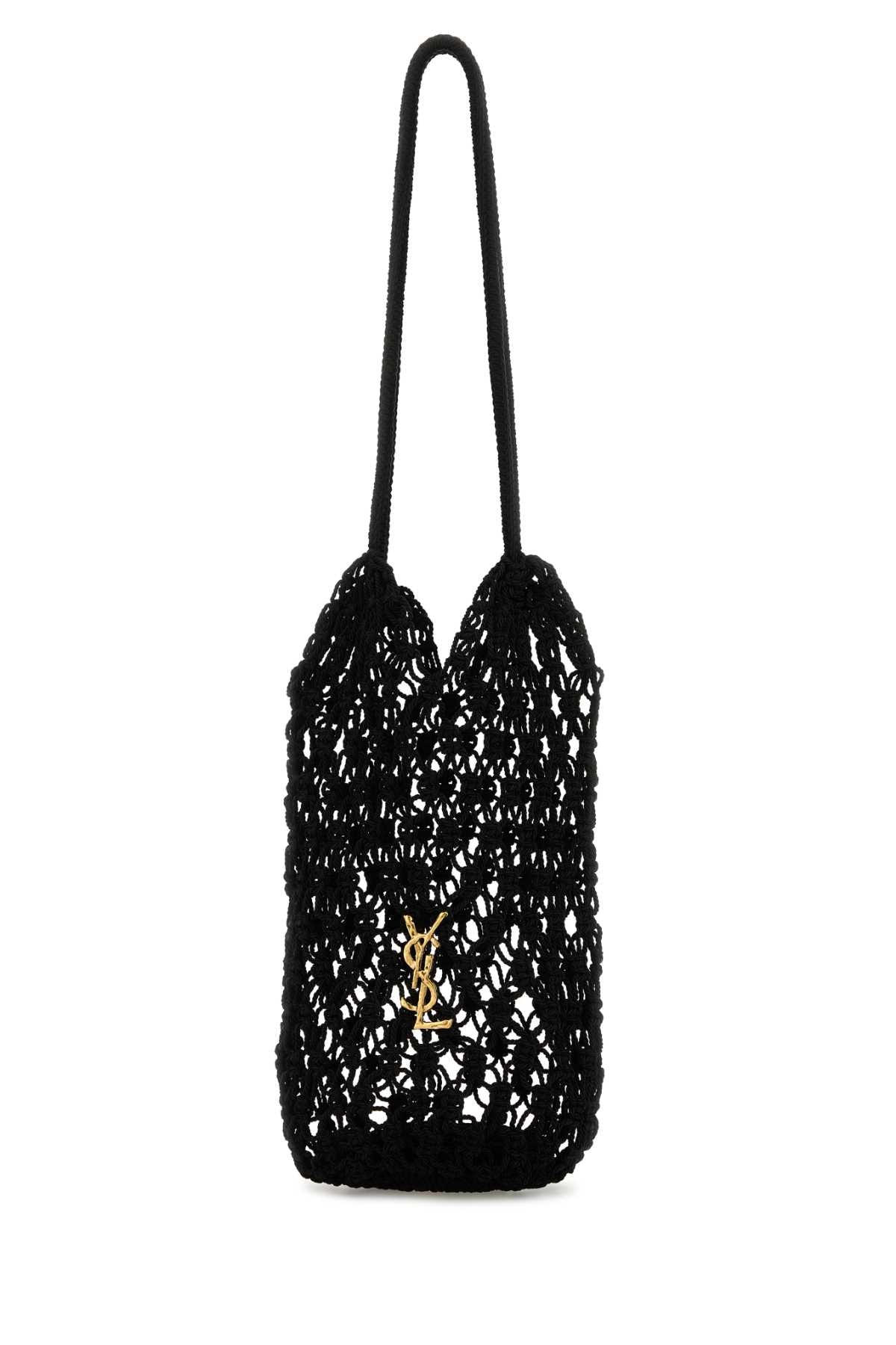 SAINT LAURENT YLS BO HOBO PASSAM L For Women Exterior: 100% Fabric Finishing: Antiqued golden brass