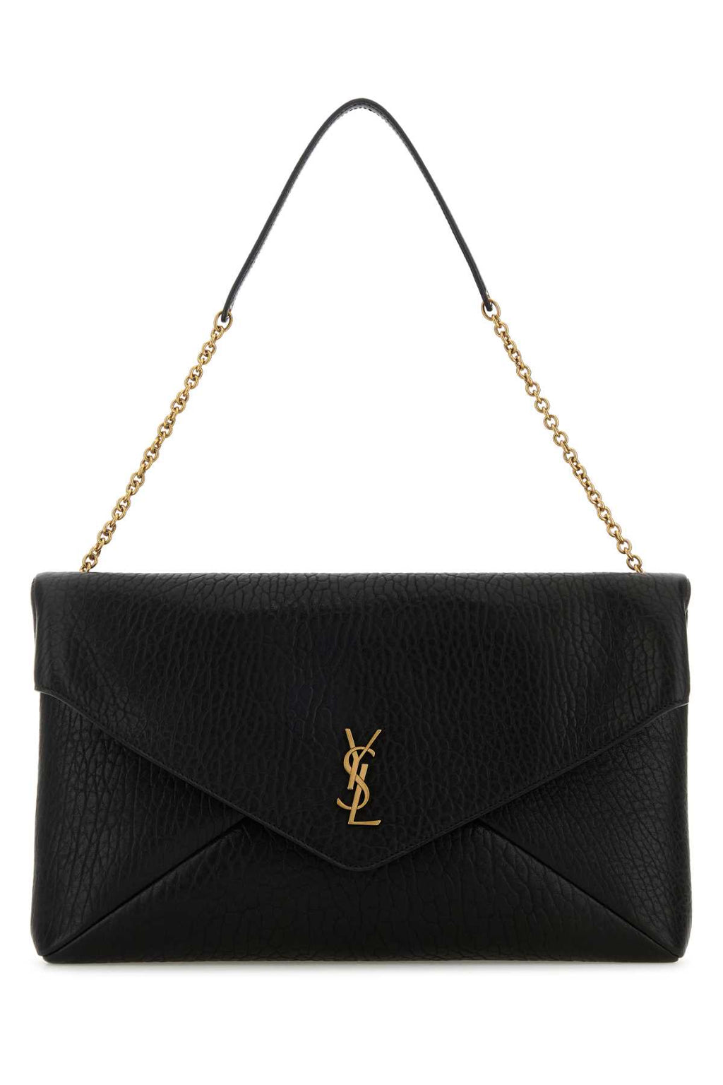 SAINT LAURENT YSL BO ENVELOPE POU For Women Exterior: 100% Lamb Lining: 100% Leather Finishing: Antiqued golden metal