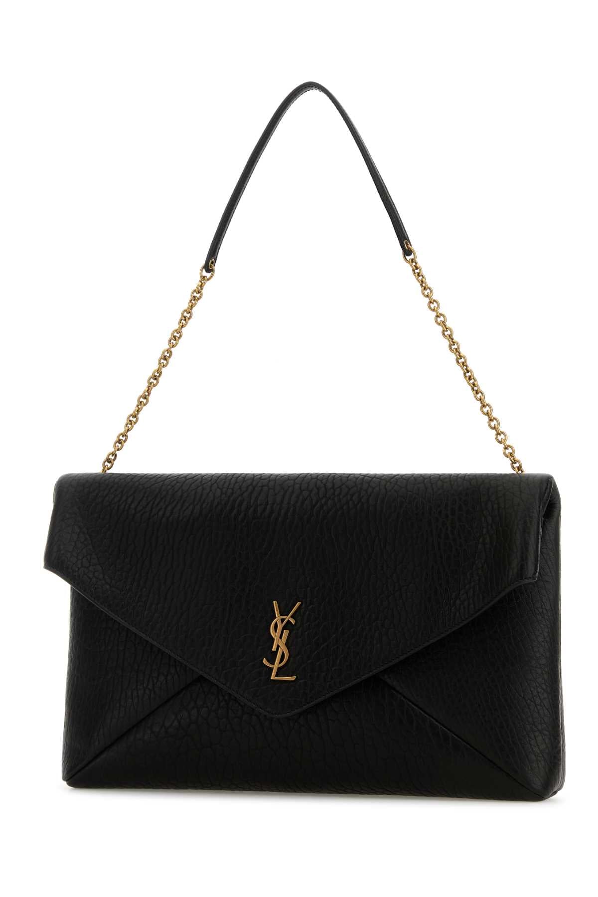SAINT LAURENT YSL BO ENVELOPE POU For Women Exterior: 100% Lamb Lining: 100% Leather Finishing: Antiqued golden metal
