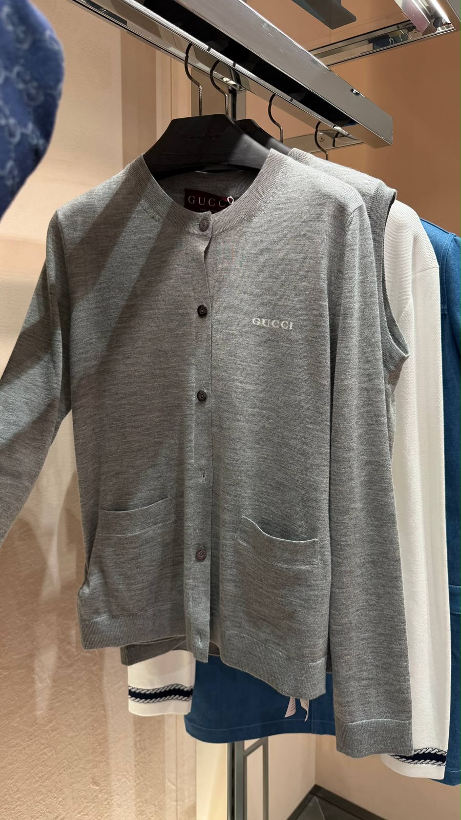 Wool Cardigan with Embroidery