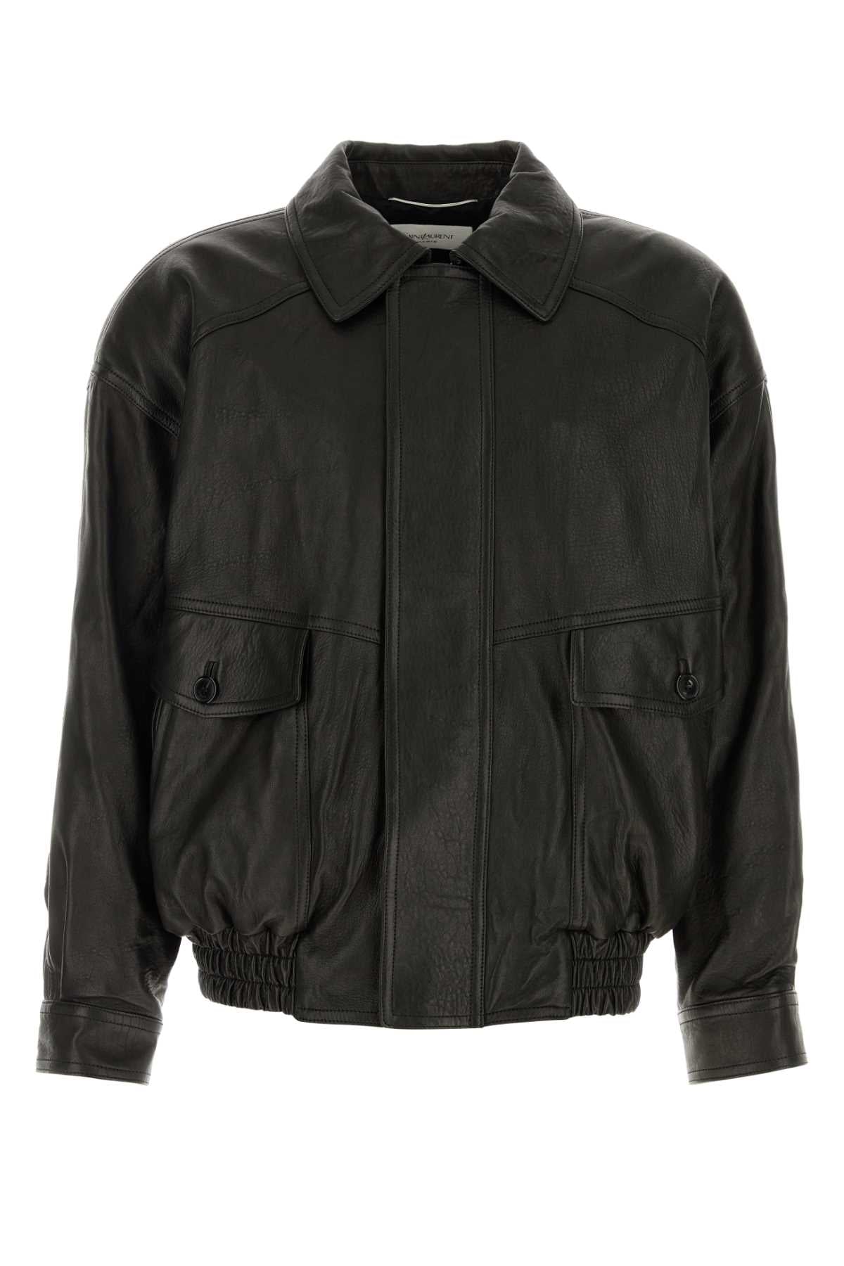 SAINT LAURENT BLOUSON AMPLES POCHE For Men Exterior: 100% Lamb Lining: 56% Cotton 44% Viscose
