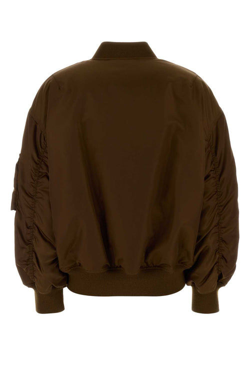 SAINT LAURENT BOMBER AMPLE For Women Exterior: 100% Nylon Lining: 63% Viscose 37% Cotton Padding: 100% Polyester