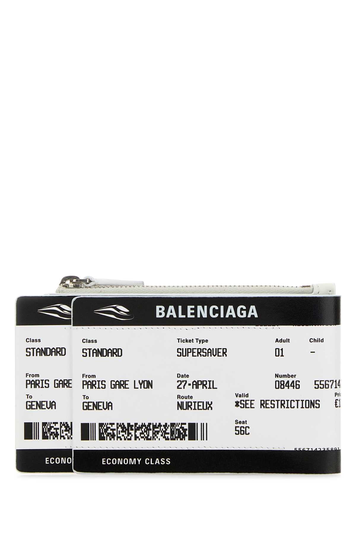 BALENCIAGA CARDHOLDER For Men Exterior: 100% Calf Finishing: Silver metal
