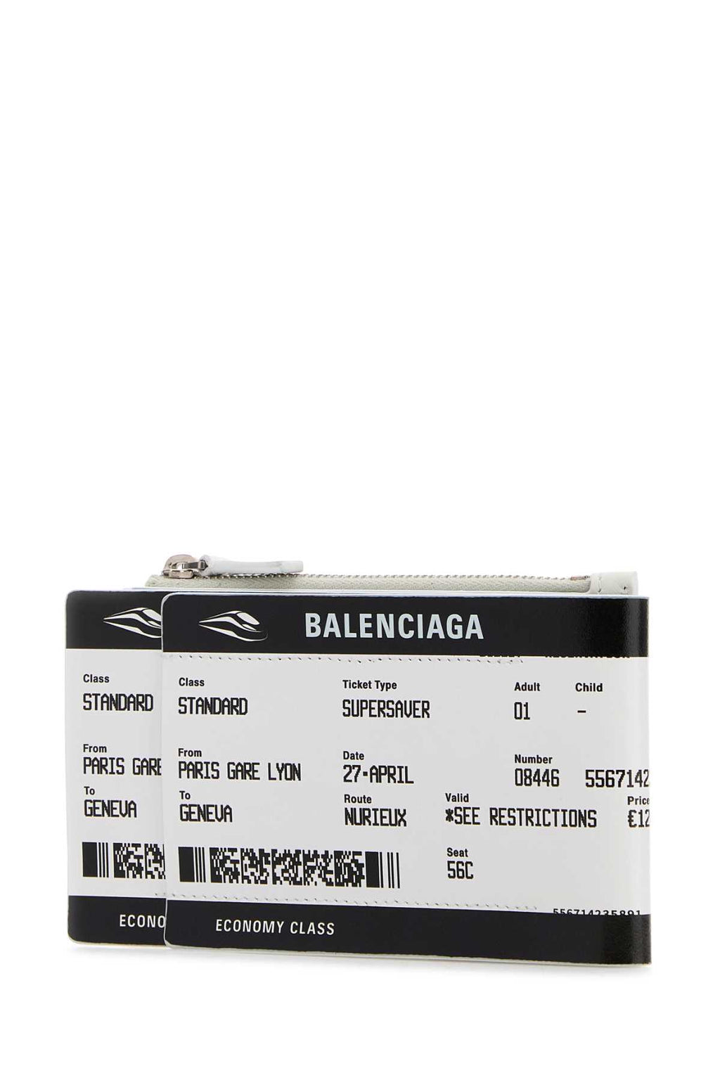 BALENCIAGA CARDHOLDER For Men Exterior: 100% Calf Finishing: Silver metal