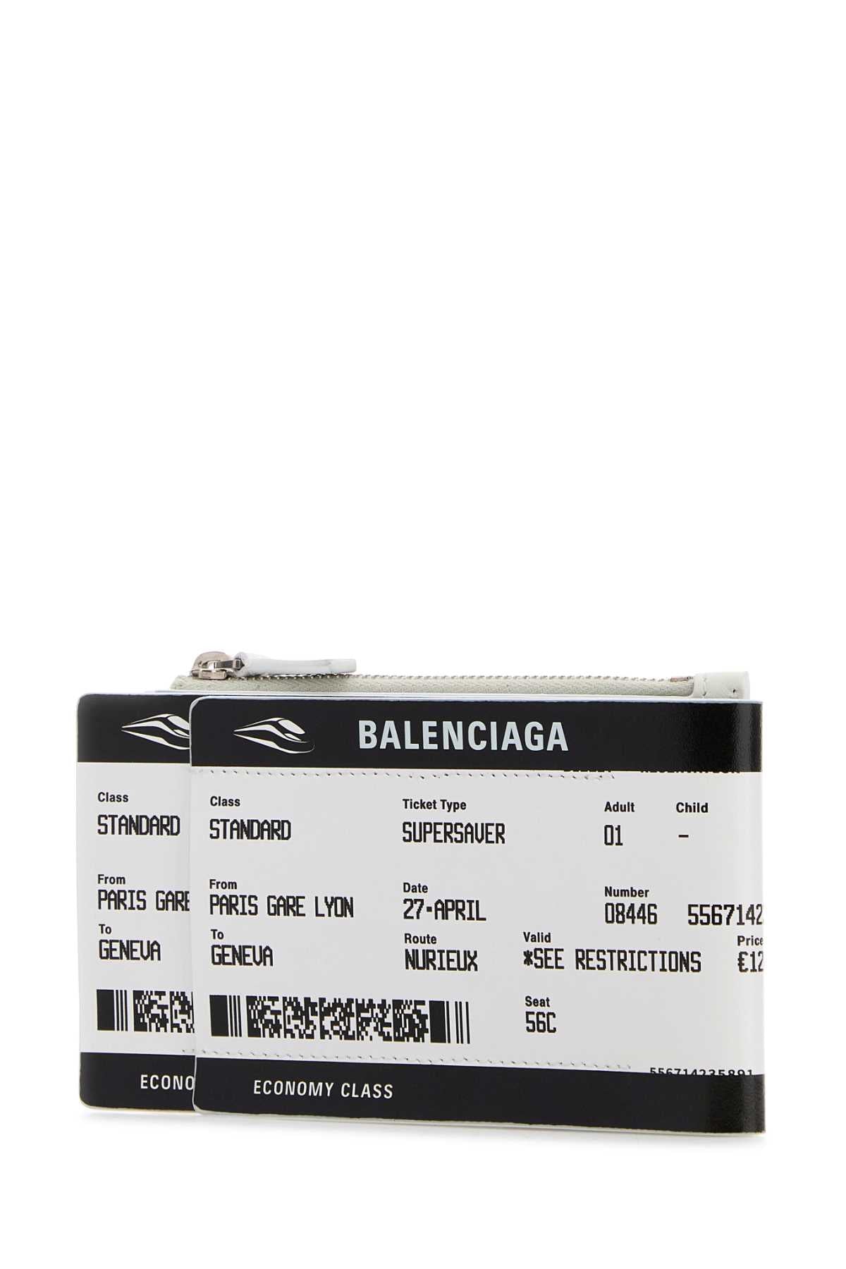 BALENCIAGA CARDHOLDER For Men Exterior: 100% Calf Finishing: Silver metal