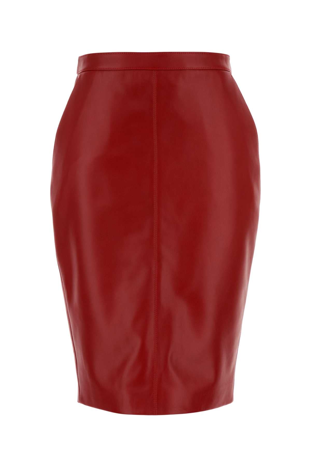 SAINT LAURENT JUPE LONGUEUR MIDI P For Women Exterior: 100% Lamb Lining: 100% Silk