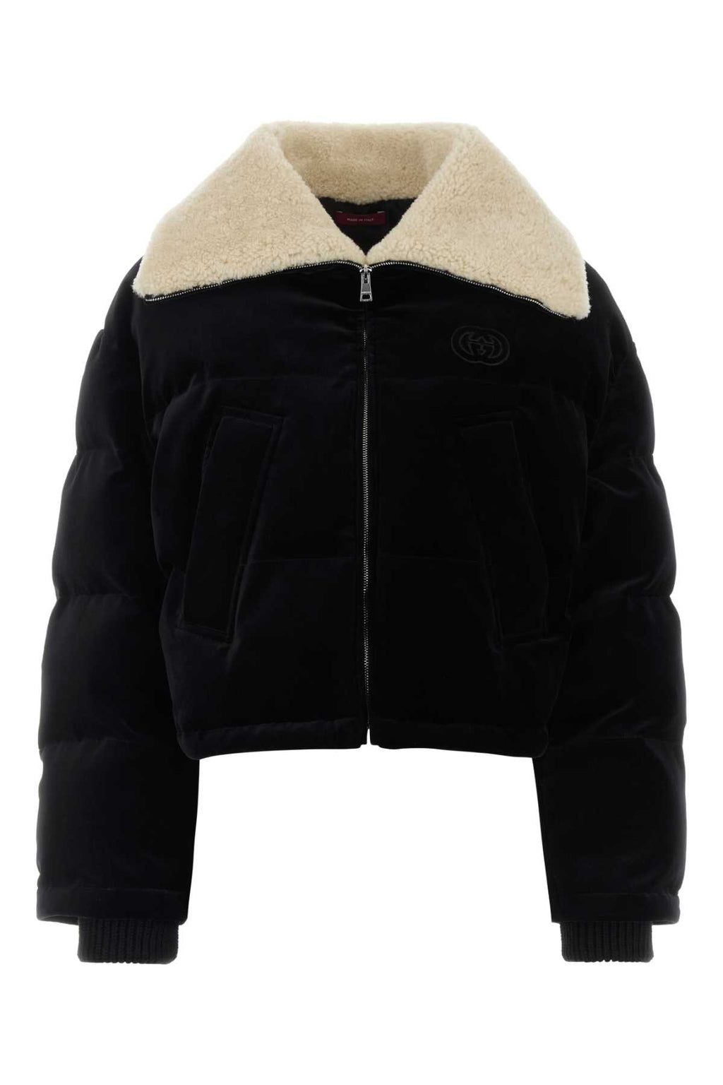 GUCCI OUTERWEAR For Women Exterior: 98% Cotton 2% Elastane Lining: 100% Nylon Padding: 100% Polyester