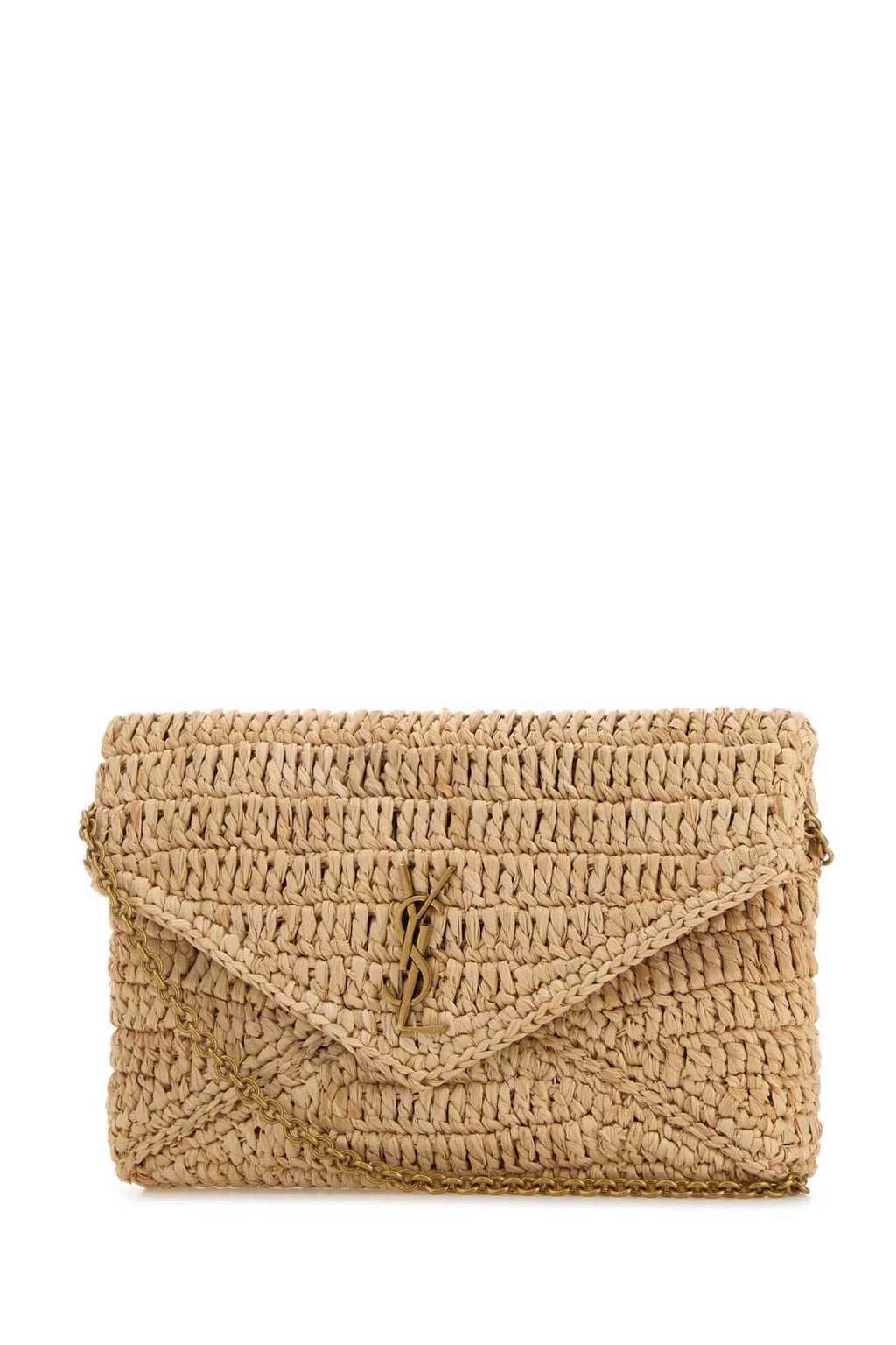 SAINT LAURENT YSL PW MBAG For Women Exterior: 100% Raffia Finishing: Antiqued golden metal