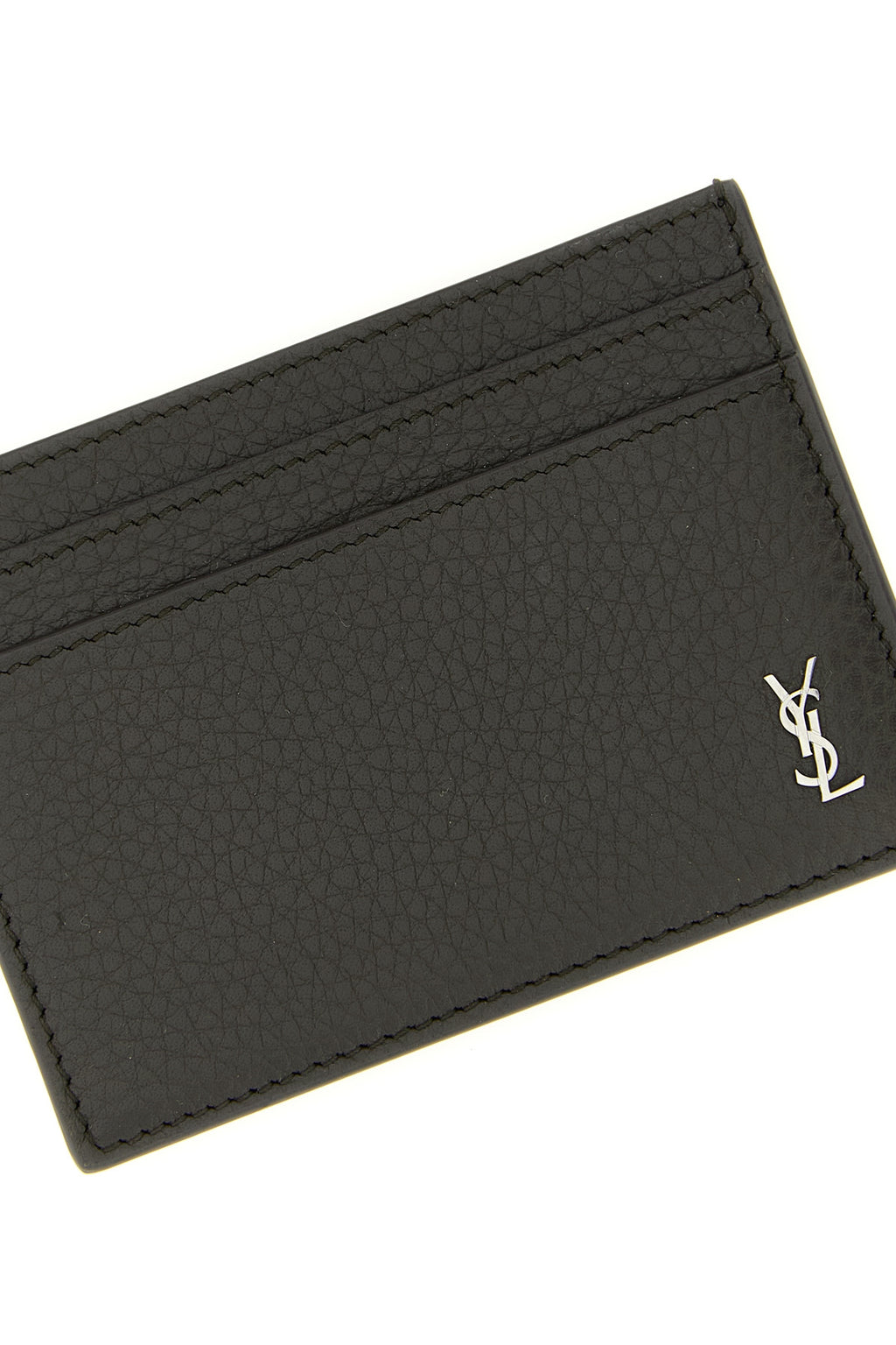SAINT LAURENT 'Tiny Cassandre' card holder For Men 100% calfskin leather (Bos Taurus)