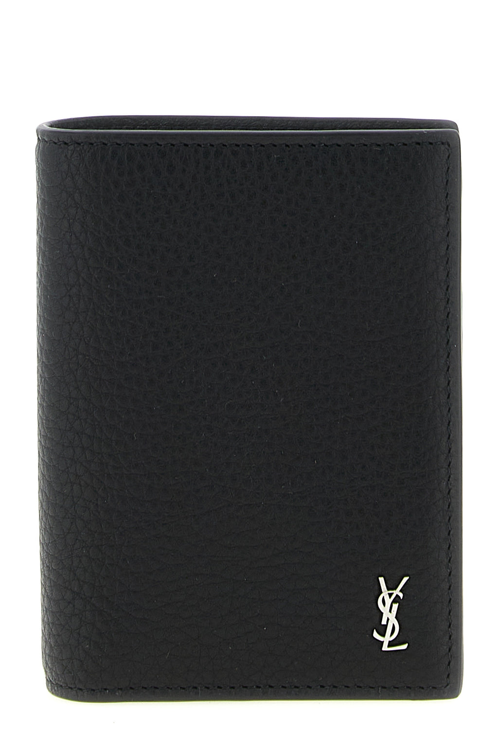 SAINT LAURENT 'Tiny Cassandre' card holder For Men 100% calfskin leather (Bos Taurus)