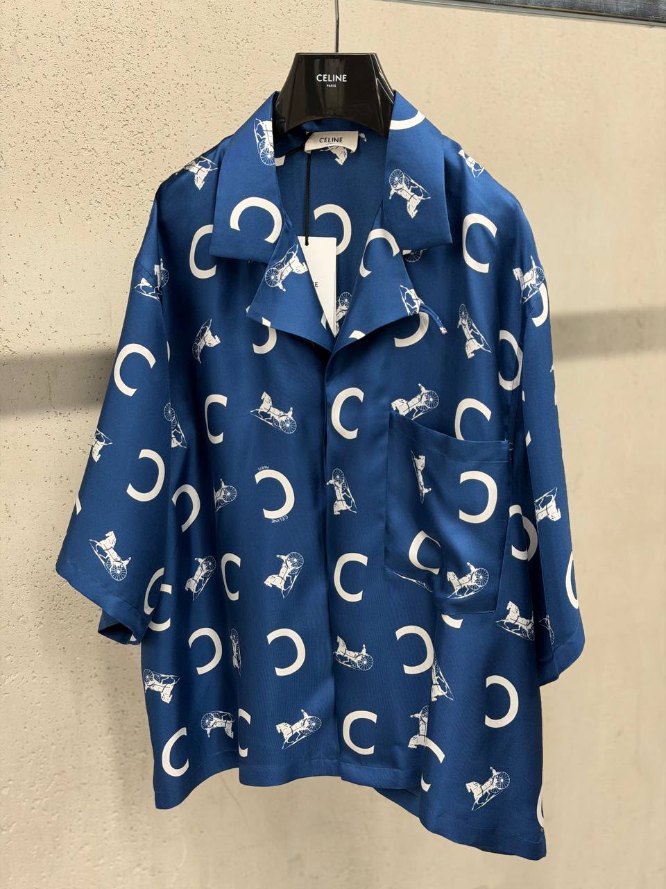 Sulky Print Oversized Shirt in Viscose