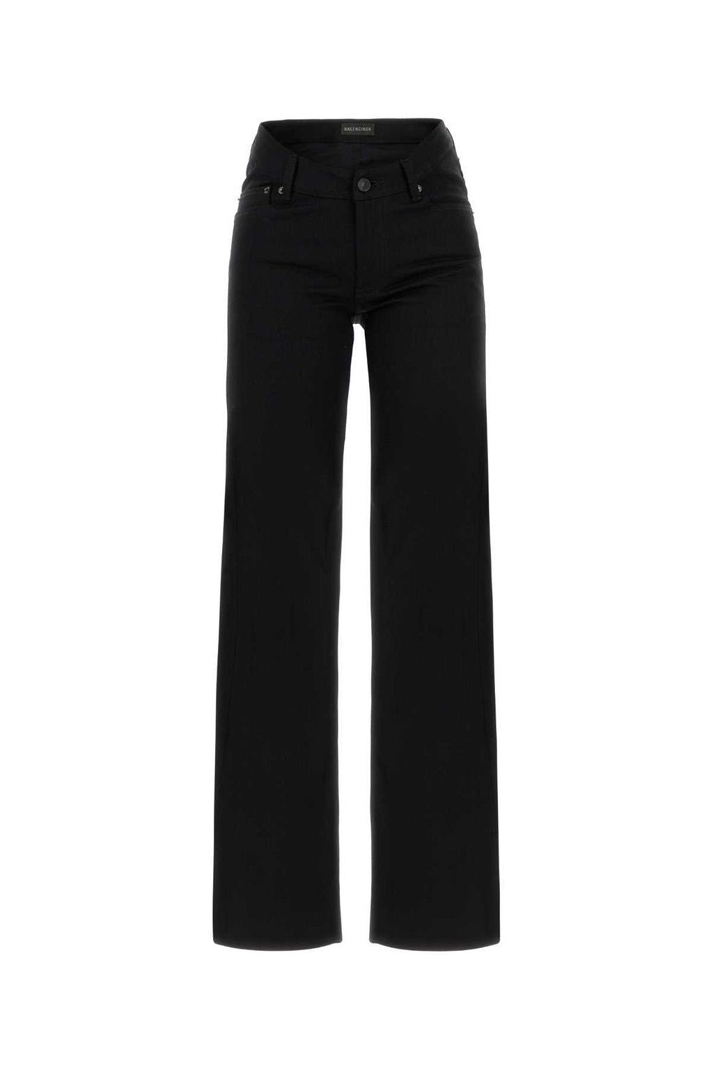 BALENCIAGA CURVED WAIST PANTS For Women Exterior: 100% Cotton