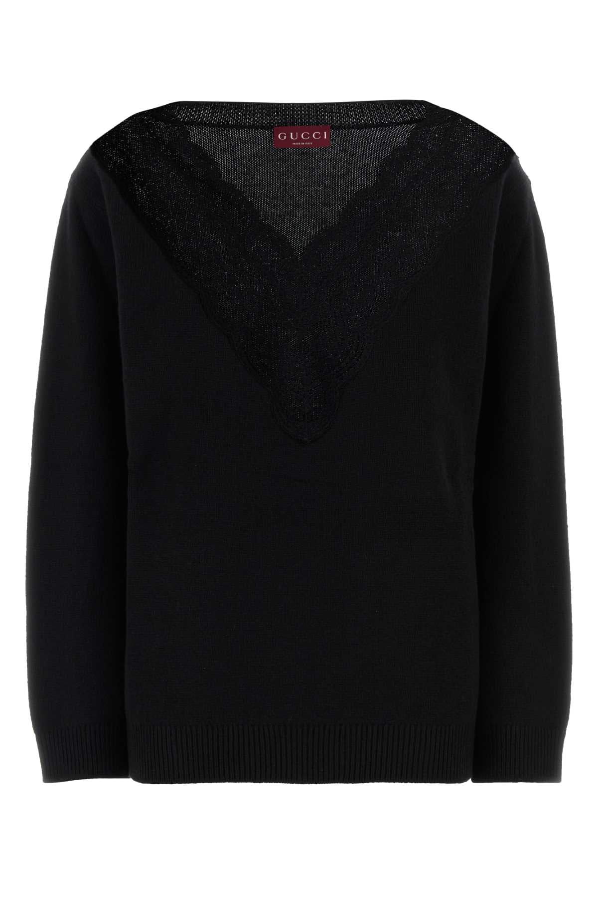 GUCCI L/S V/NK TOP For Women Exterior: 70% Wool 30% Cashmere
