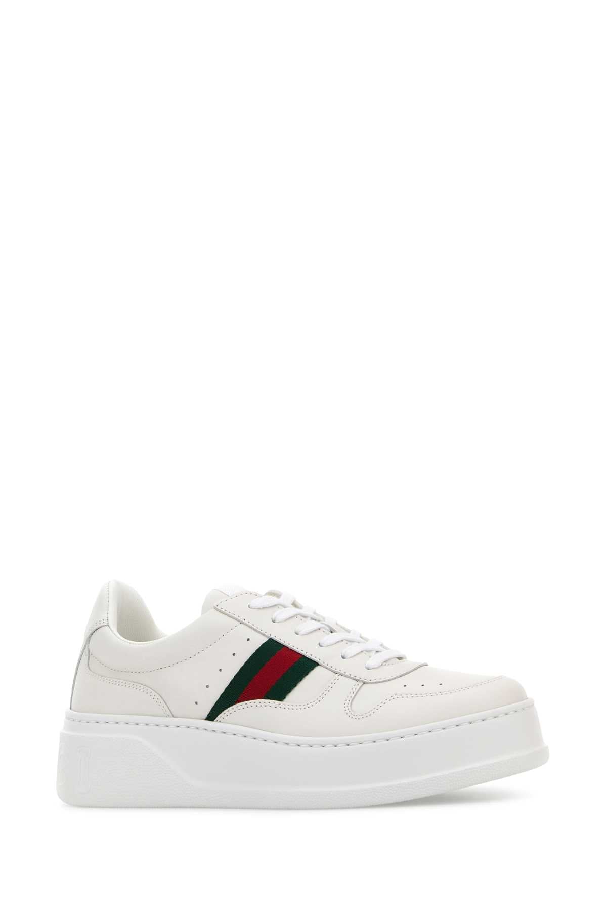 GUCCI LEATHER UPPER AND RUBBER SOLE SHOE For Women Exterior: 100% Leather Interior: 100% Fabric Sole: Rubber