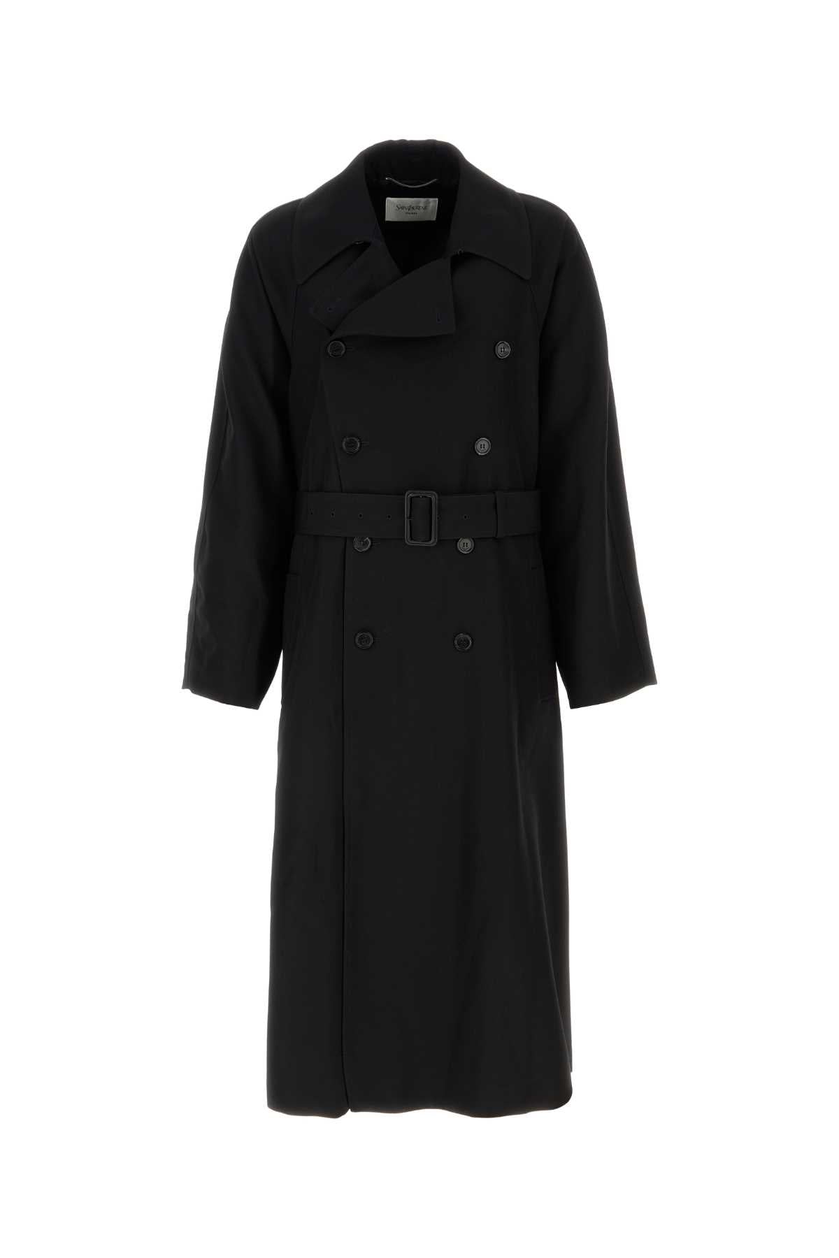 SAINT LAURENT MANTEAU RAGLAN CEINT For Men Exterior: 100% Wool Lining: 53% Cupro 47% Cotton