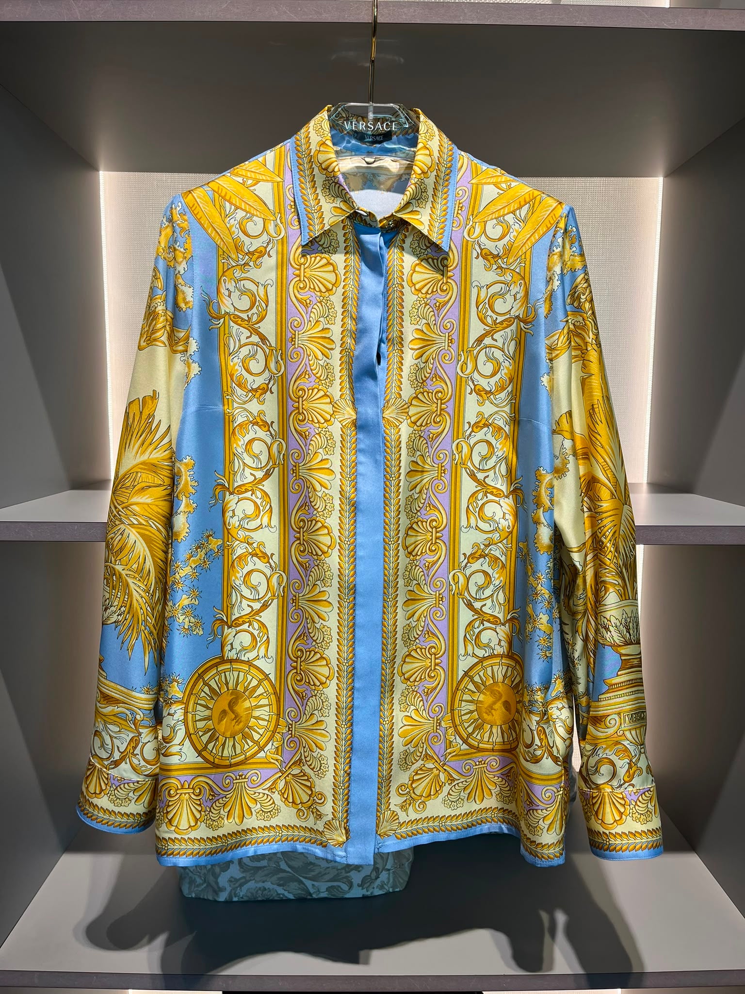 Barocco Print Silk Shirt