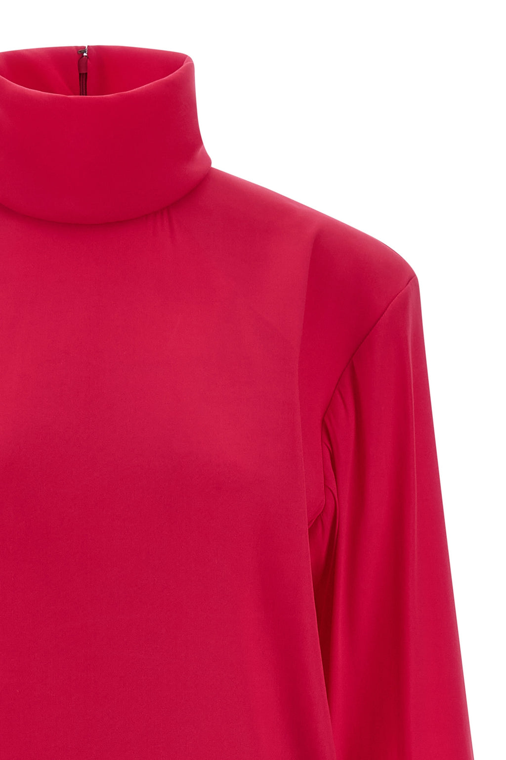 SAINT LAURENT Structured shoulder dress For Women 71% silk 20% polyamide 9% elastane
