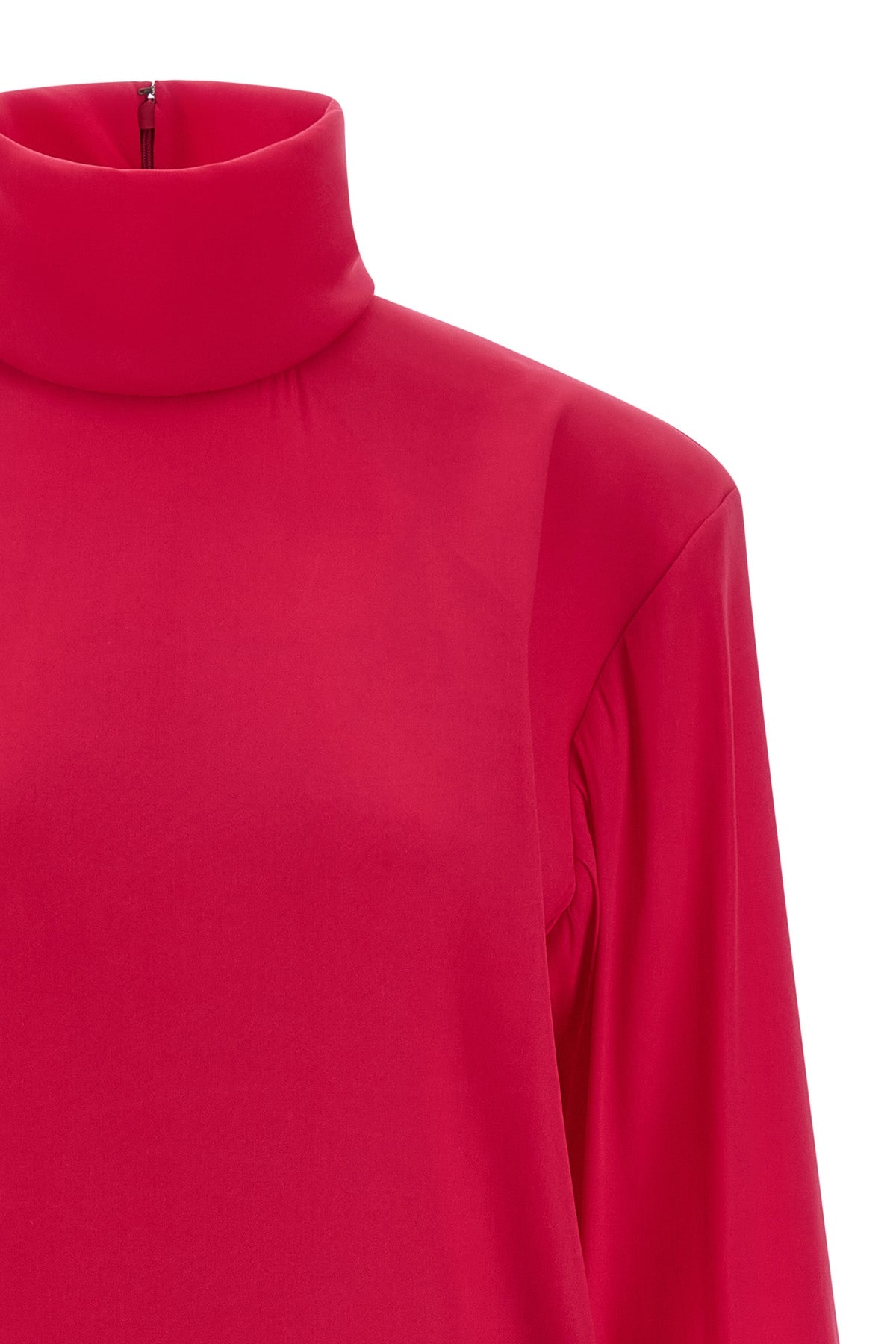 SAINT LAURENT Structured shoulder dress For Women 71% silk 20% polyamide 9% elastane