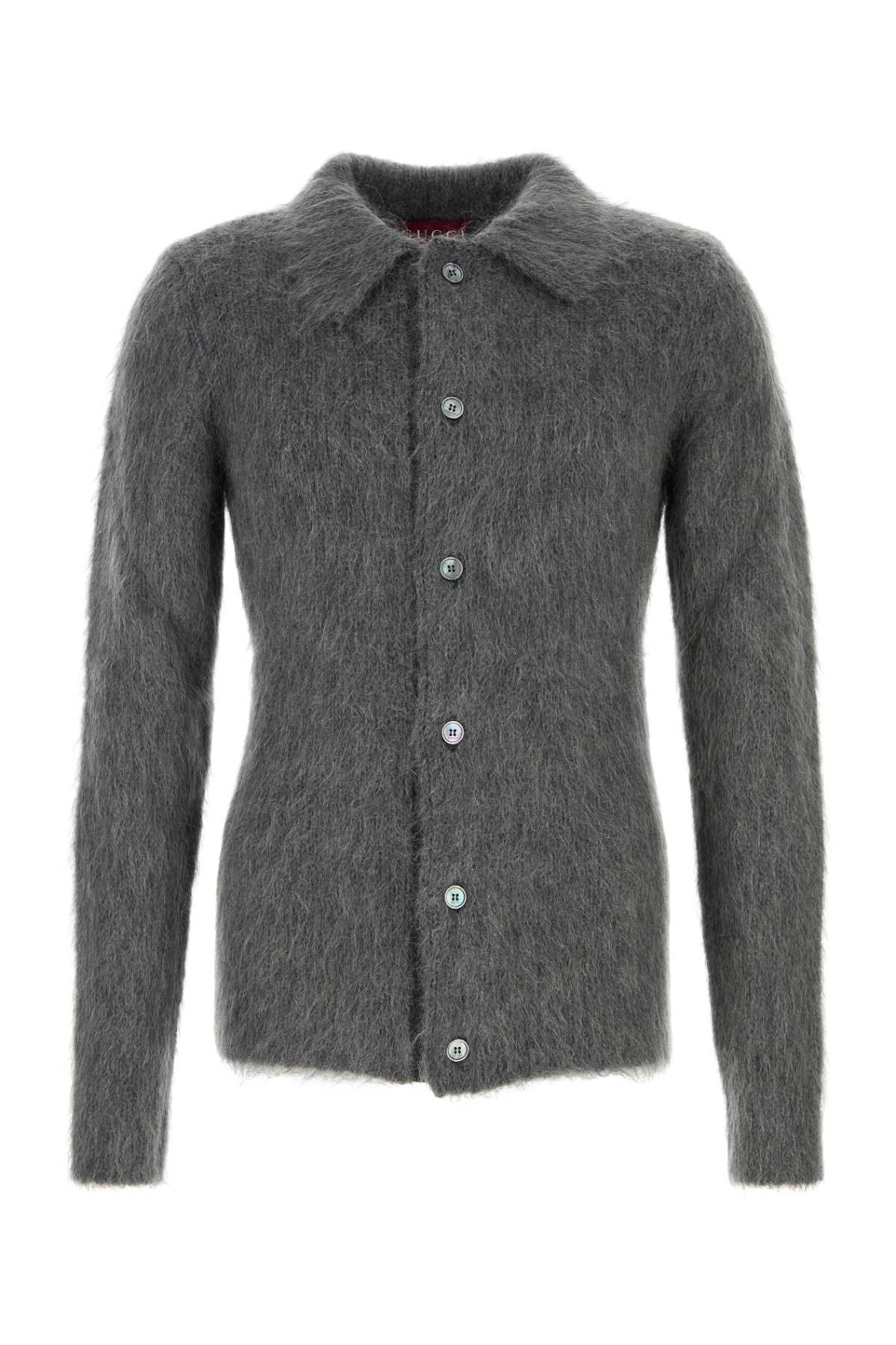 GUCCI POLO CARDIGAN For Men Exterior: 67% Mohair 27% Nylon5% Wool