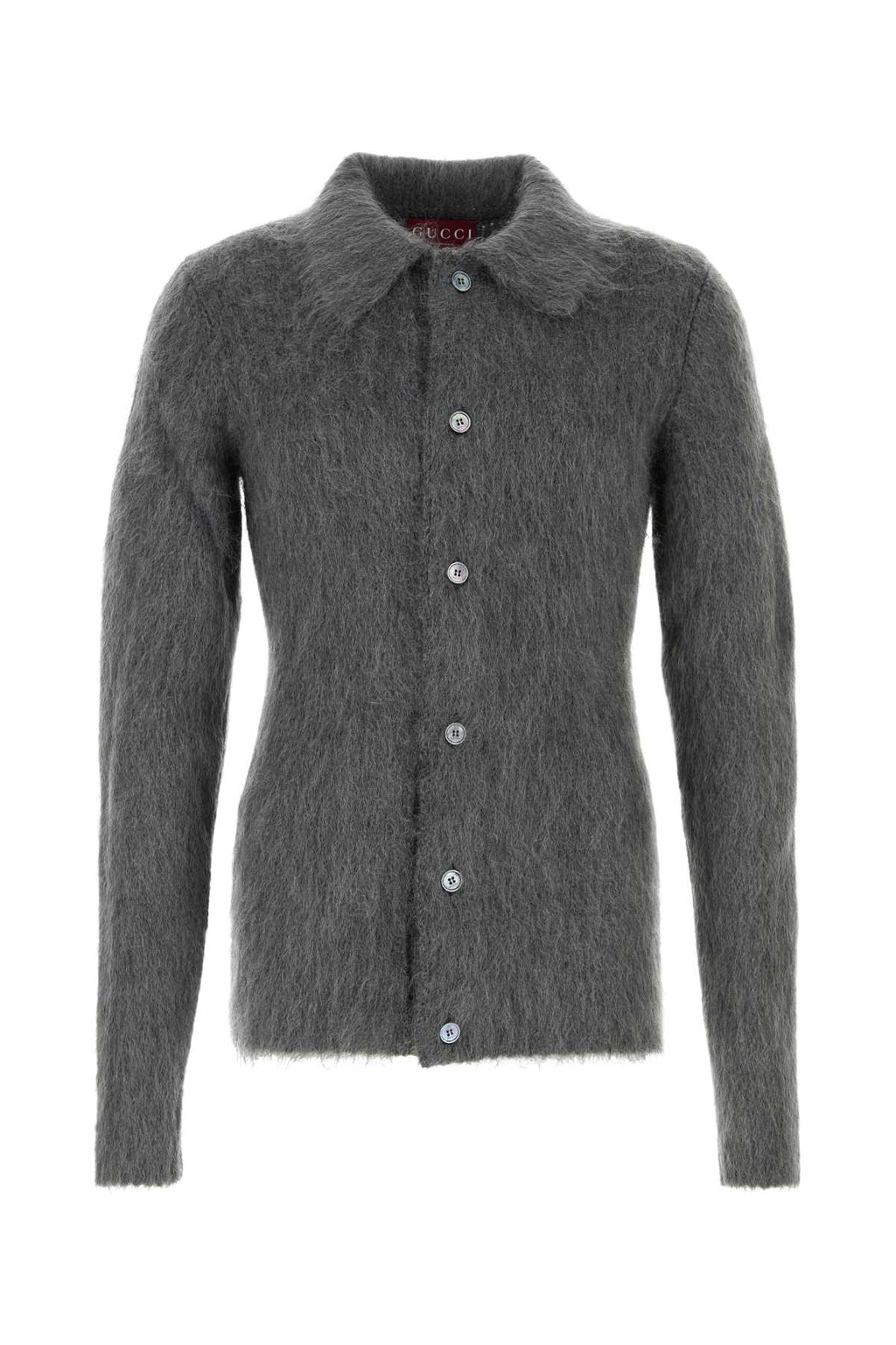 GUCCI POLO CARDIGAN For Men Exterior: 67% Mohair 28% Nylon 5% Wool