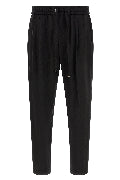 Wool gabardine joggers