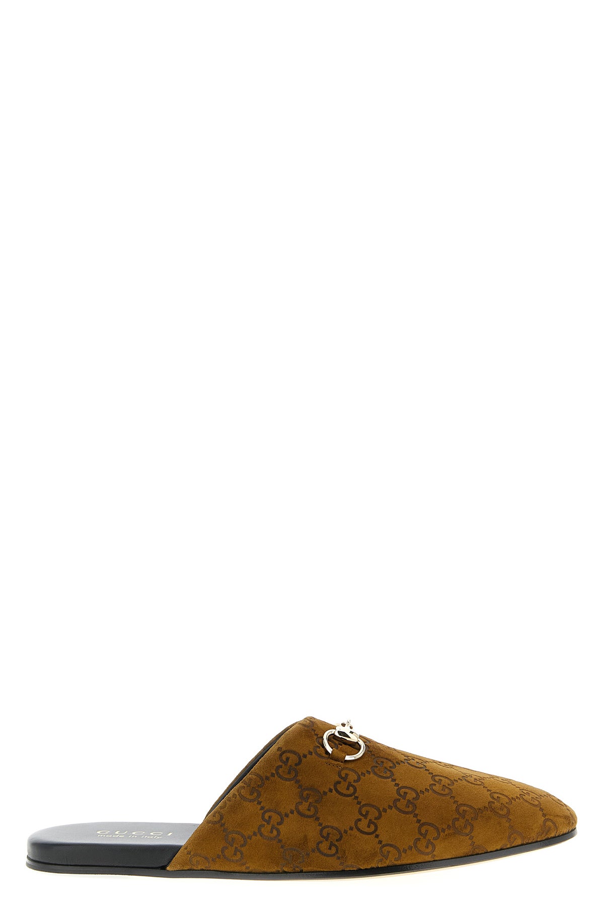 GUCCI Sabot suede Horsebit For Men 100% calfskin leather (Bos Taurus)